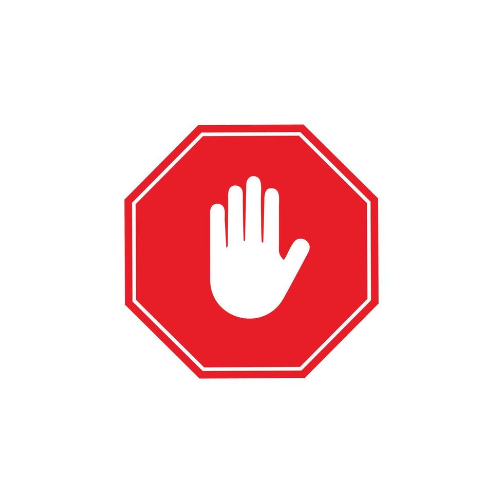 road sign icon, stop and give way to all traffic on yellow rhombus. board.suitable for poster use and web icon vector