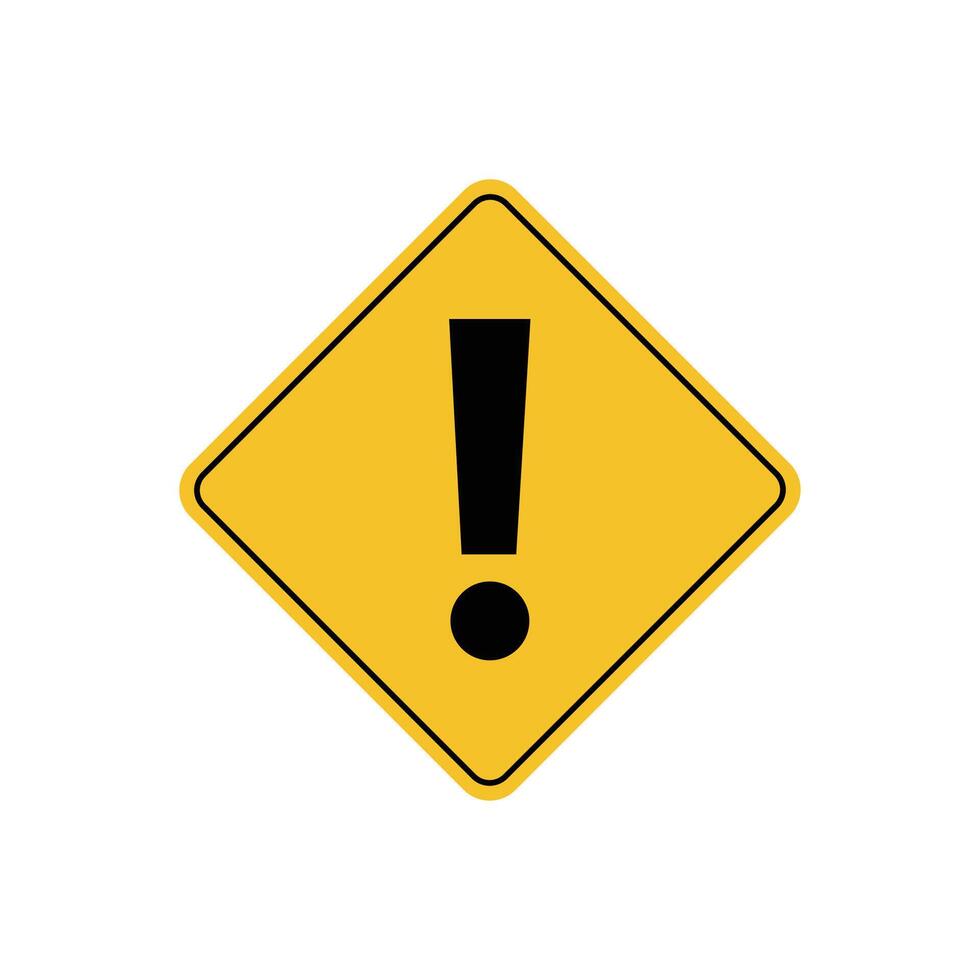 road sign icon, Other Danger road on yellow rhombus. board.suitable for poster use and web icon vector