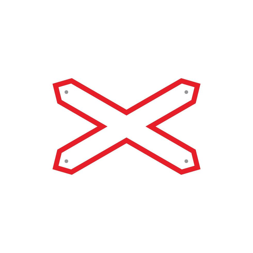 rroad sign icon, Rail Crossing with 1 railway road on yellow rhombus. board.suitable for poster use and web icon vector