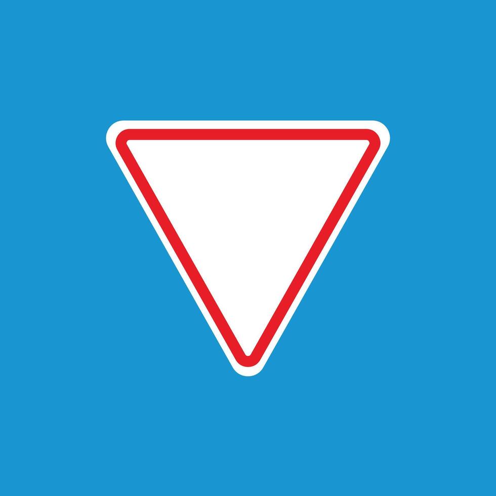 road sign icon, give way to all traffic on yellow rhombus. board.suitable for poster use and web icon vector