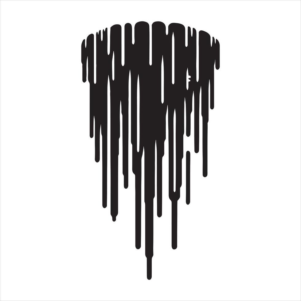 Icicles line art silhouette icon with Transparent Background Clipart silhouette white background vector