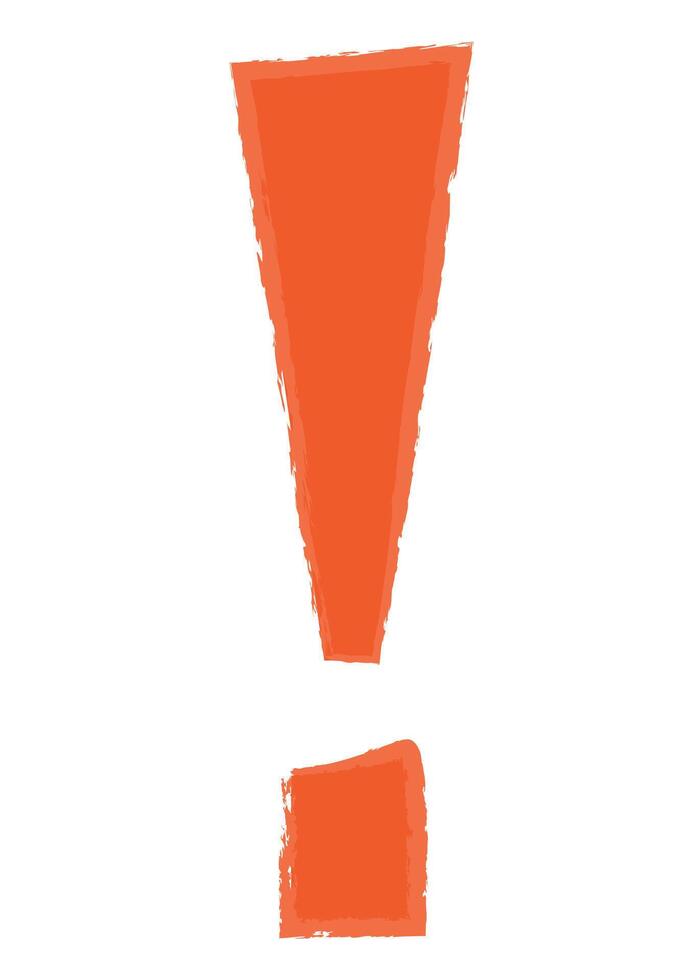Strikethrough colored crayon exclamation mark. Doodle colorful wavy lines emphasis. hand drawn marker stripes vector