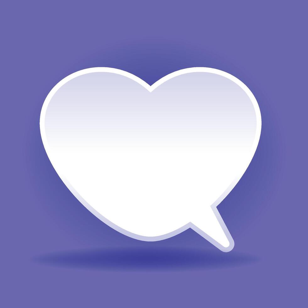 3D speech bubble on blue background vector