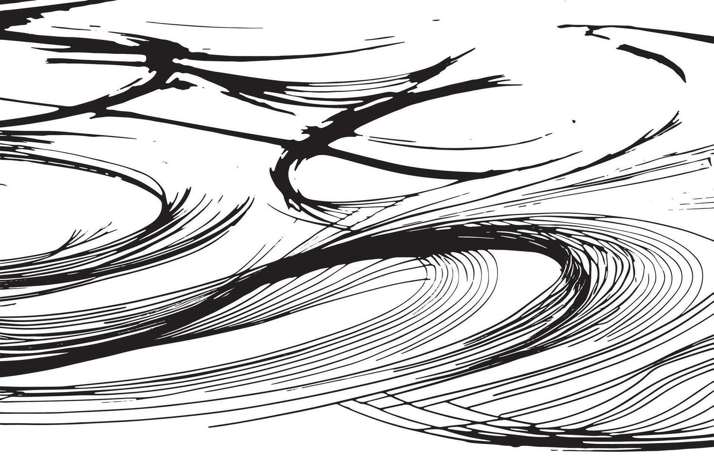 High Definition Overlay of Black Linear Patterns on White Background for Textured Art Design vector