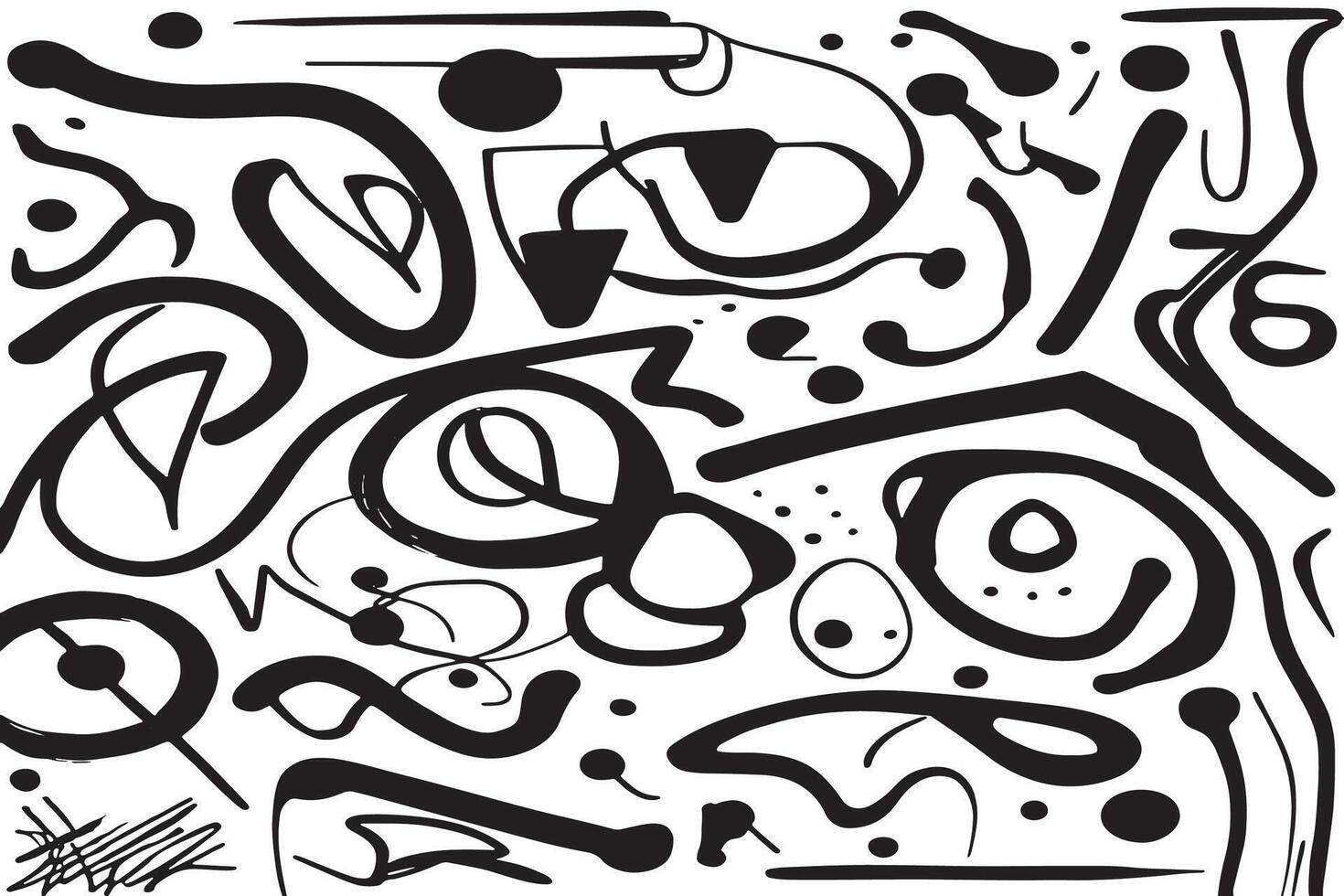 Modern Abstract Black Line Patterns on White Canvas for Unique High Resolution Texture Overlay vector