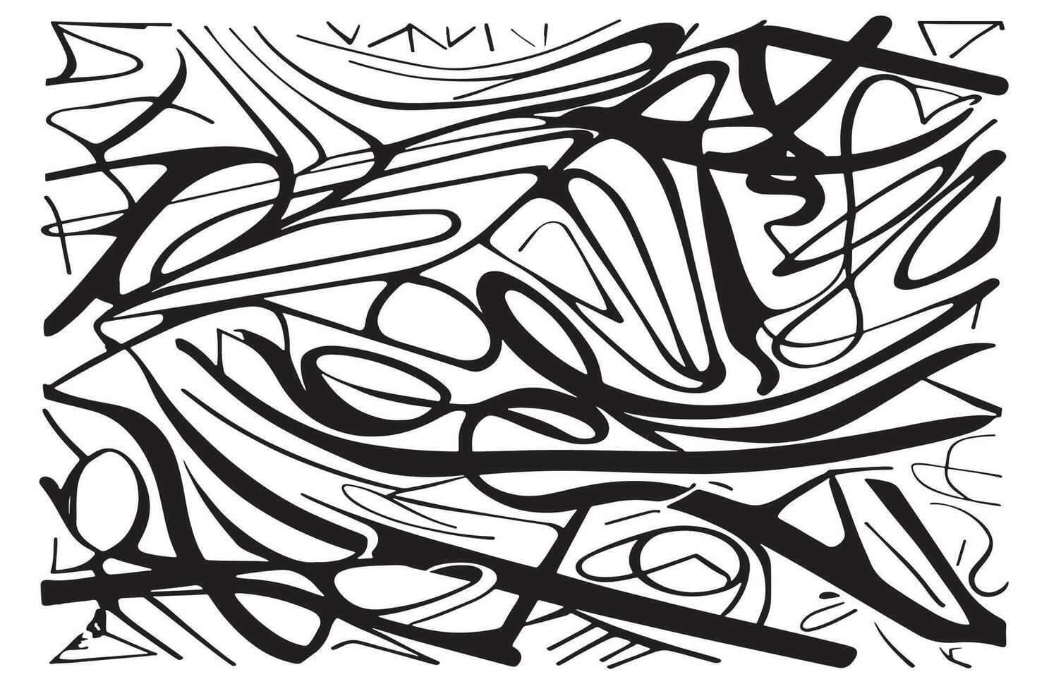 Abstract Linear Texture with Black Scribble Patterns on White Background for Unique Overlay Textures vector
