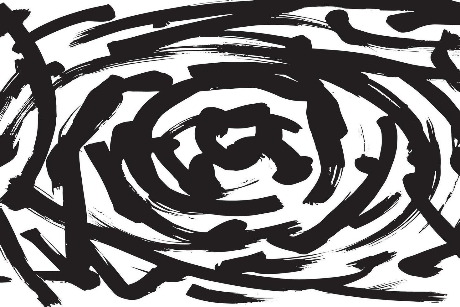 Artistic Black Brush Stroke Patterns on White Minimal Texture Overlay Design vector