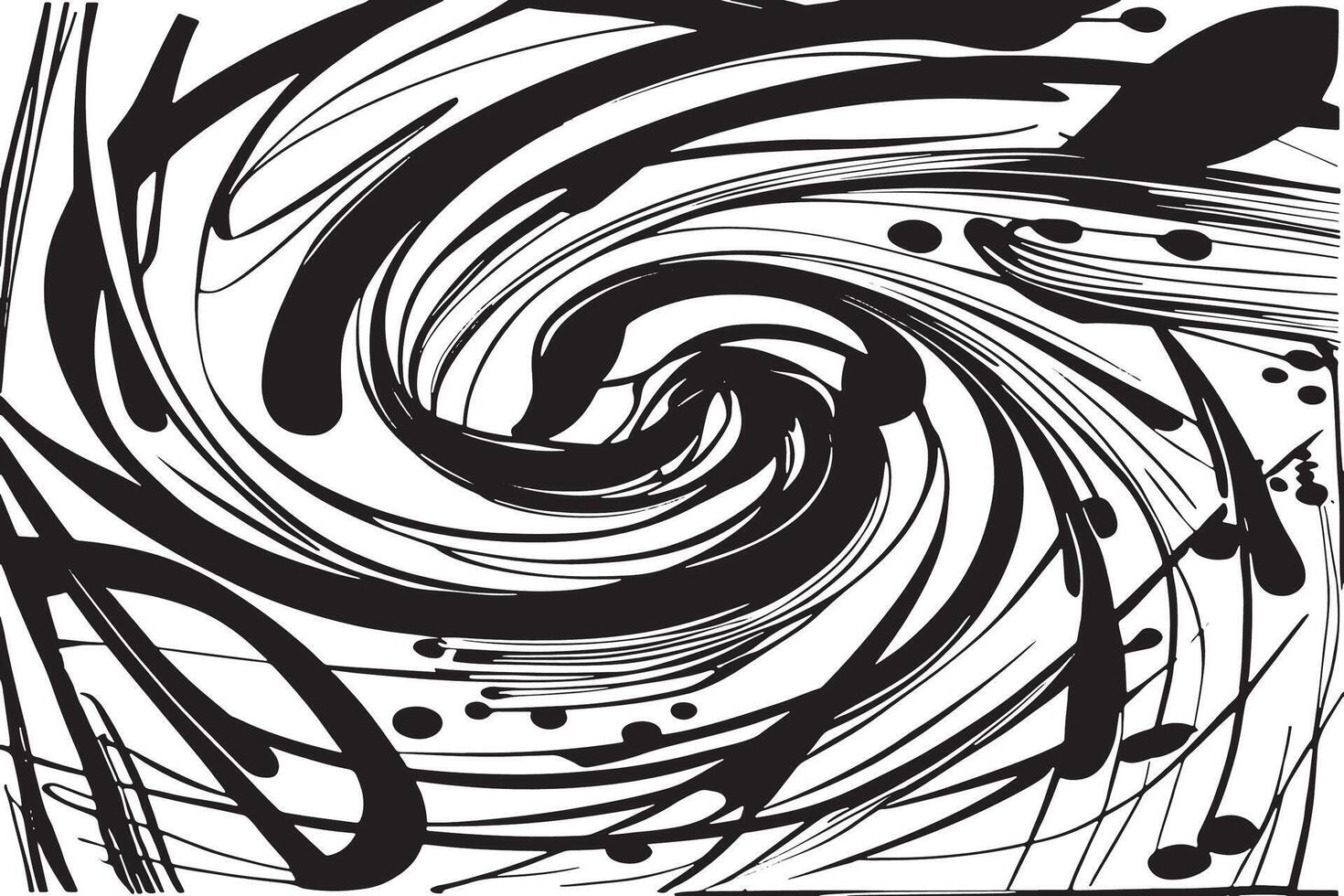 Bold High Contrast Black Lines Interwoven on Pure White Background for Edgy Design Overlays vector