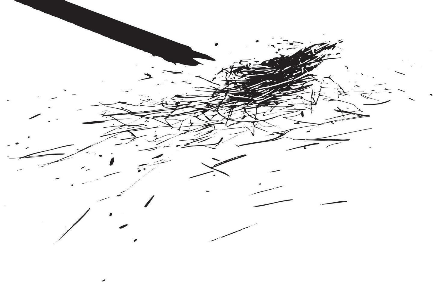 Subtle Pencil Marks Overlay on Pure White Background for Abstract Textured Designs vector