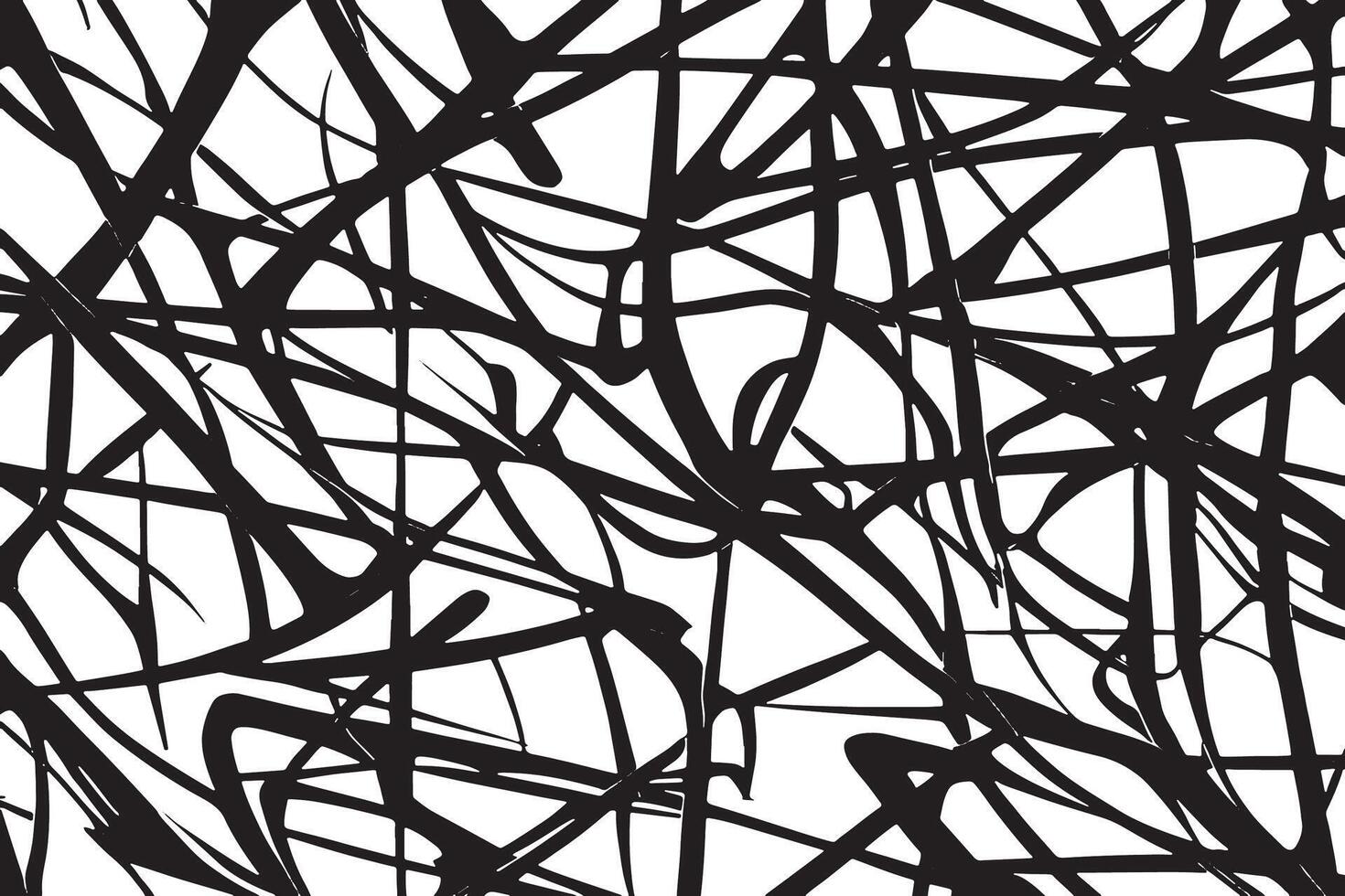Dynamic and Organic Black Line Texture on White Background Adding a Raw Edge to Design Projects vector