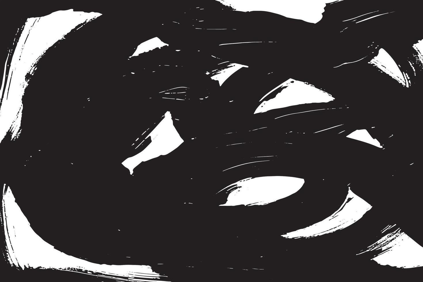 Bold Brush Stroke Accents in Black on White High Impact Texture Overlay for Design vector