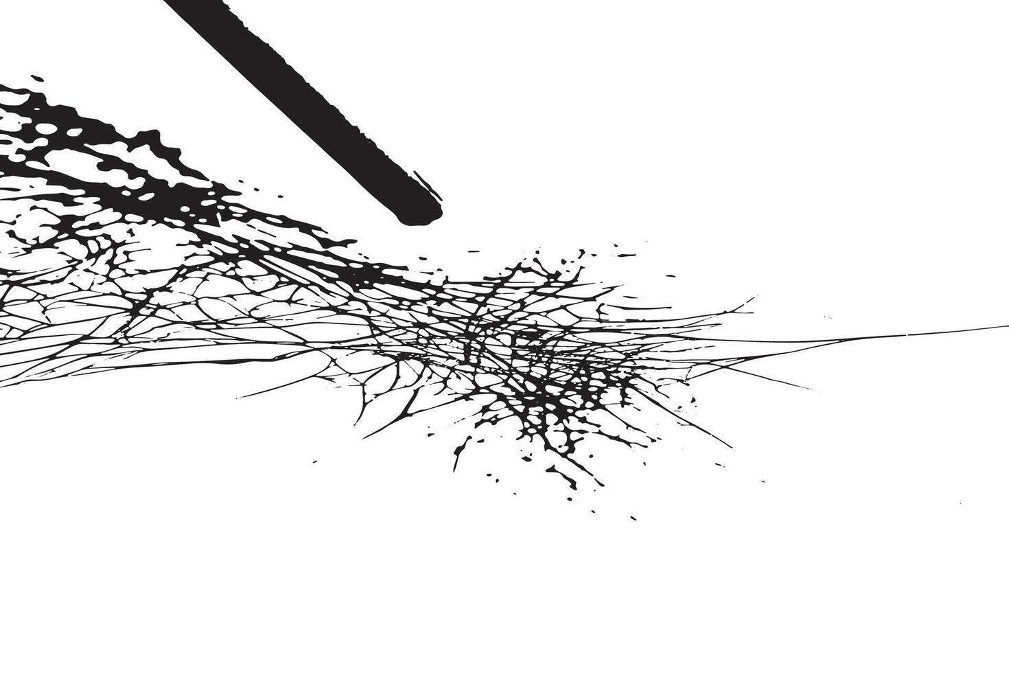 Handmade Pencil Scratches on White Canvas in Black and White for Unique Textural Overlays vector