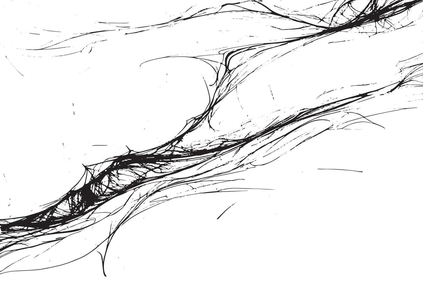 Monochrome Pencil Scratches Overlay on White Canvas Texture for Artistic Backgrounds vector