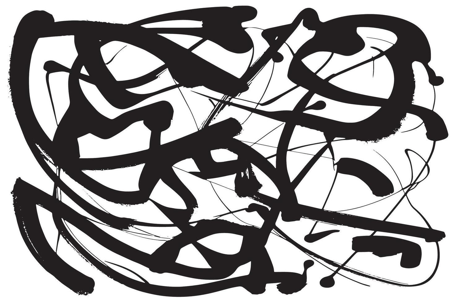 High Contrast Black Lines on a Pure White Background Ideal for Creative and Professional Design Overlays vector