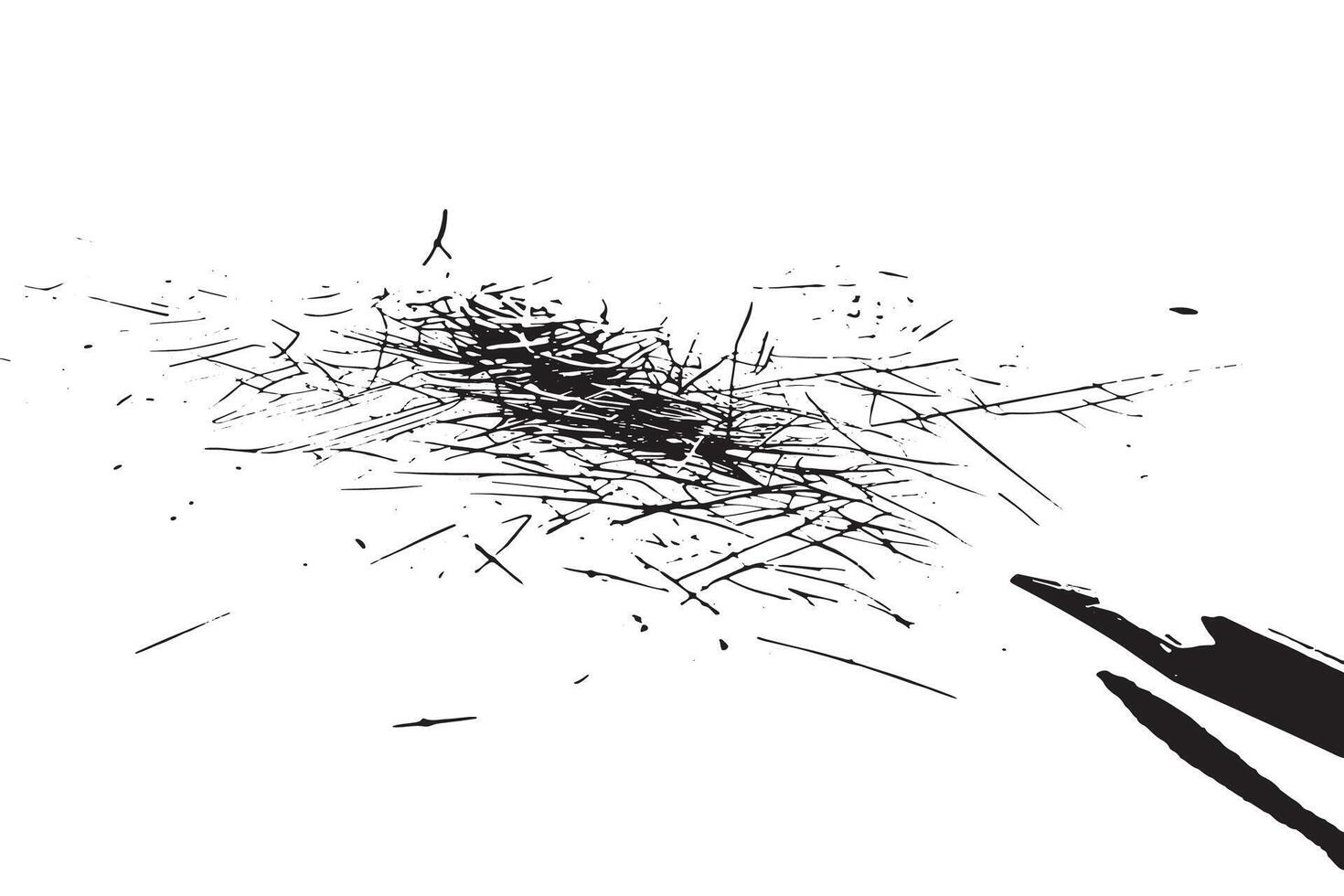 Grungy Pencil Scribble Texture on White Background for High-Contrast Design Overlays vector
