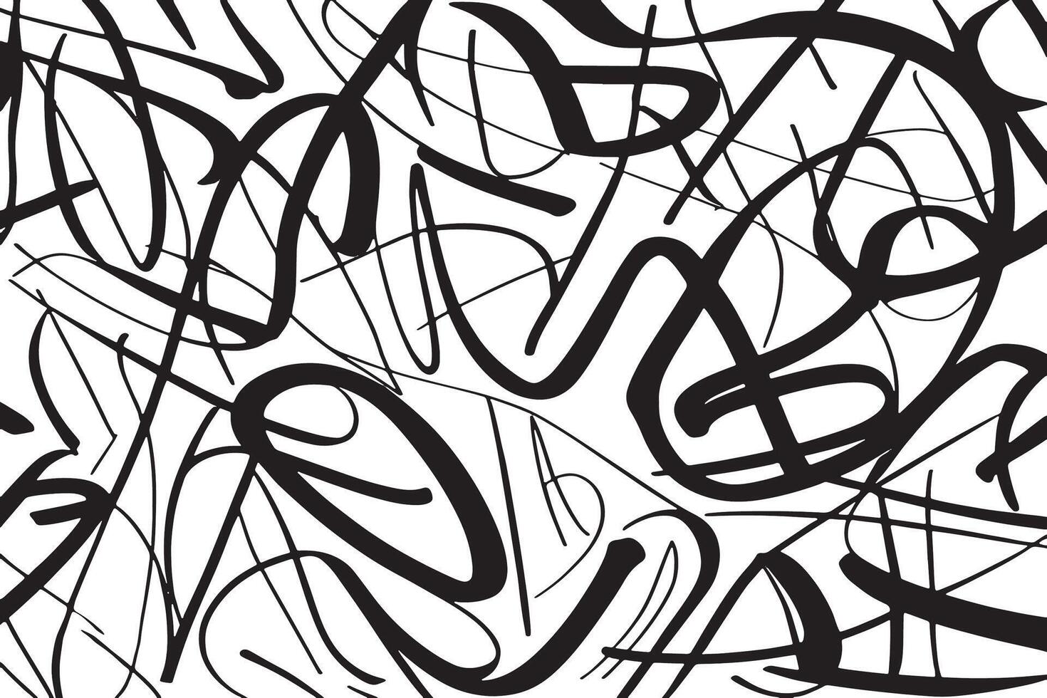Pure White Canvas with Detailed Black Lines Creating a Raw Textured Overlay Effect for Modern Design vector