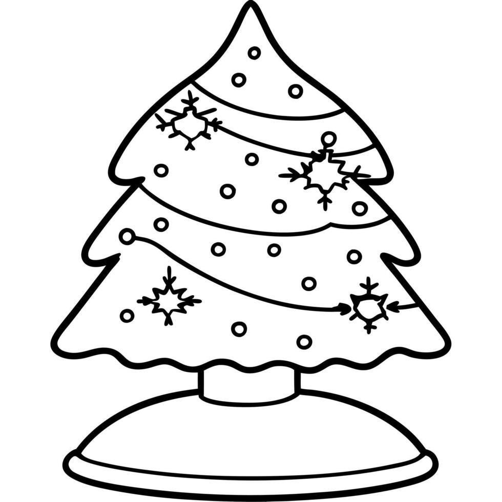 Christmas tree with winter snow on Isolated Transparent background. vector