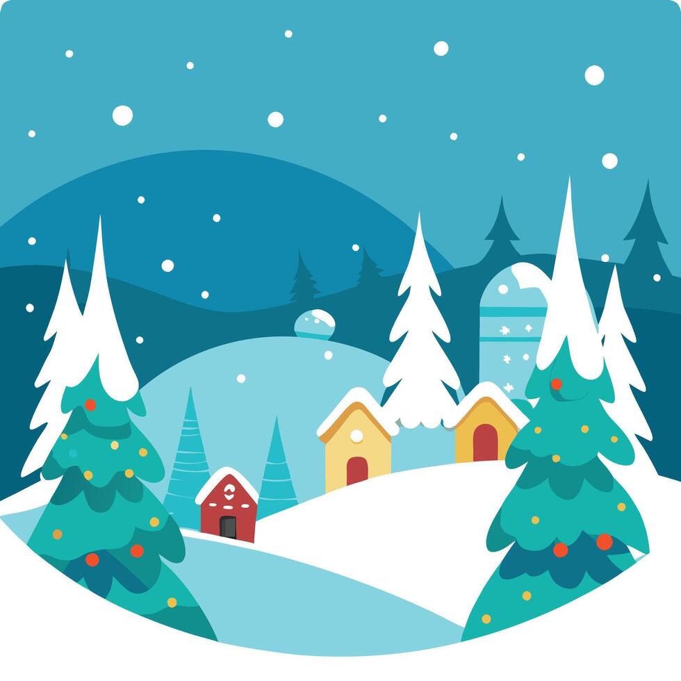 Beautiful winter christmas background and space for text vector