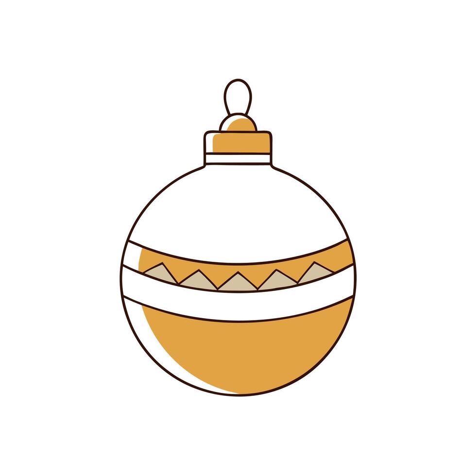 Minimal gold and white Christmas decoration background vector