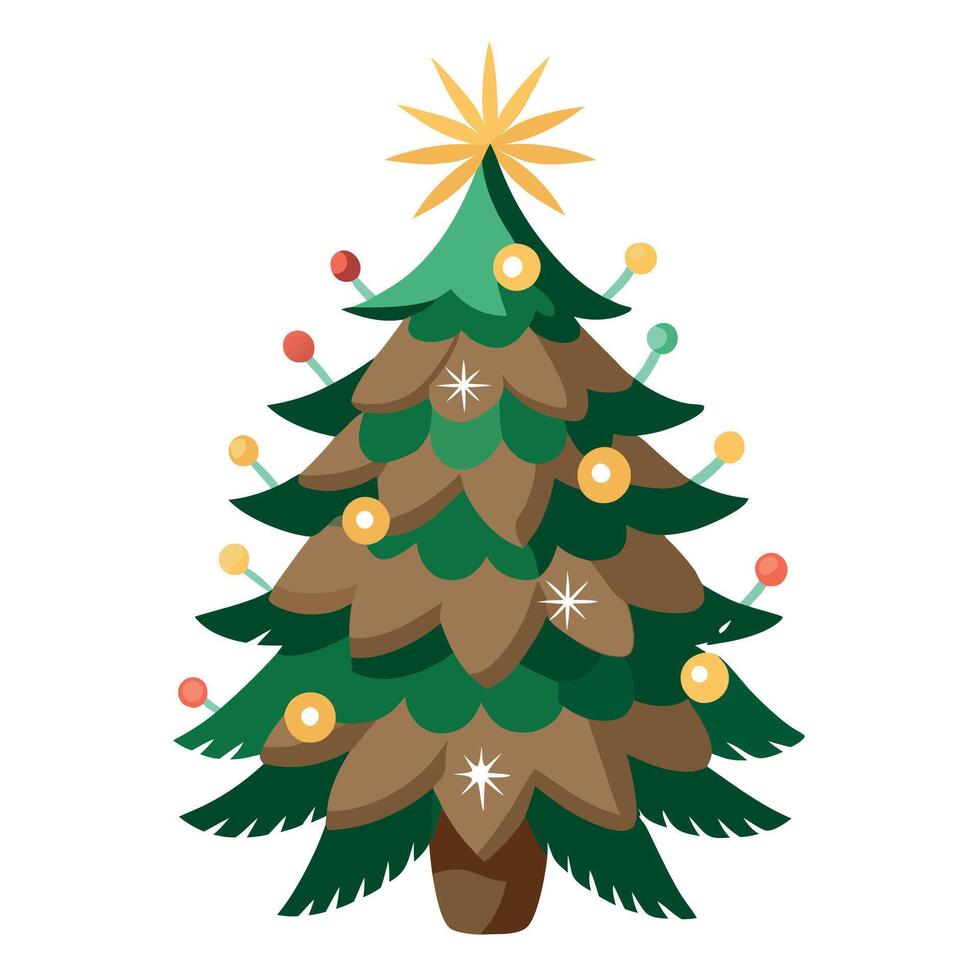 Christmas tree illustration vector