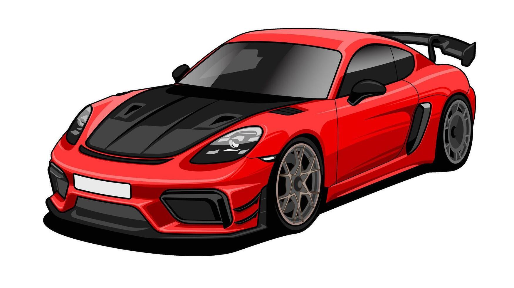 porsche cayman car illustration vector