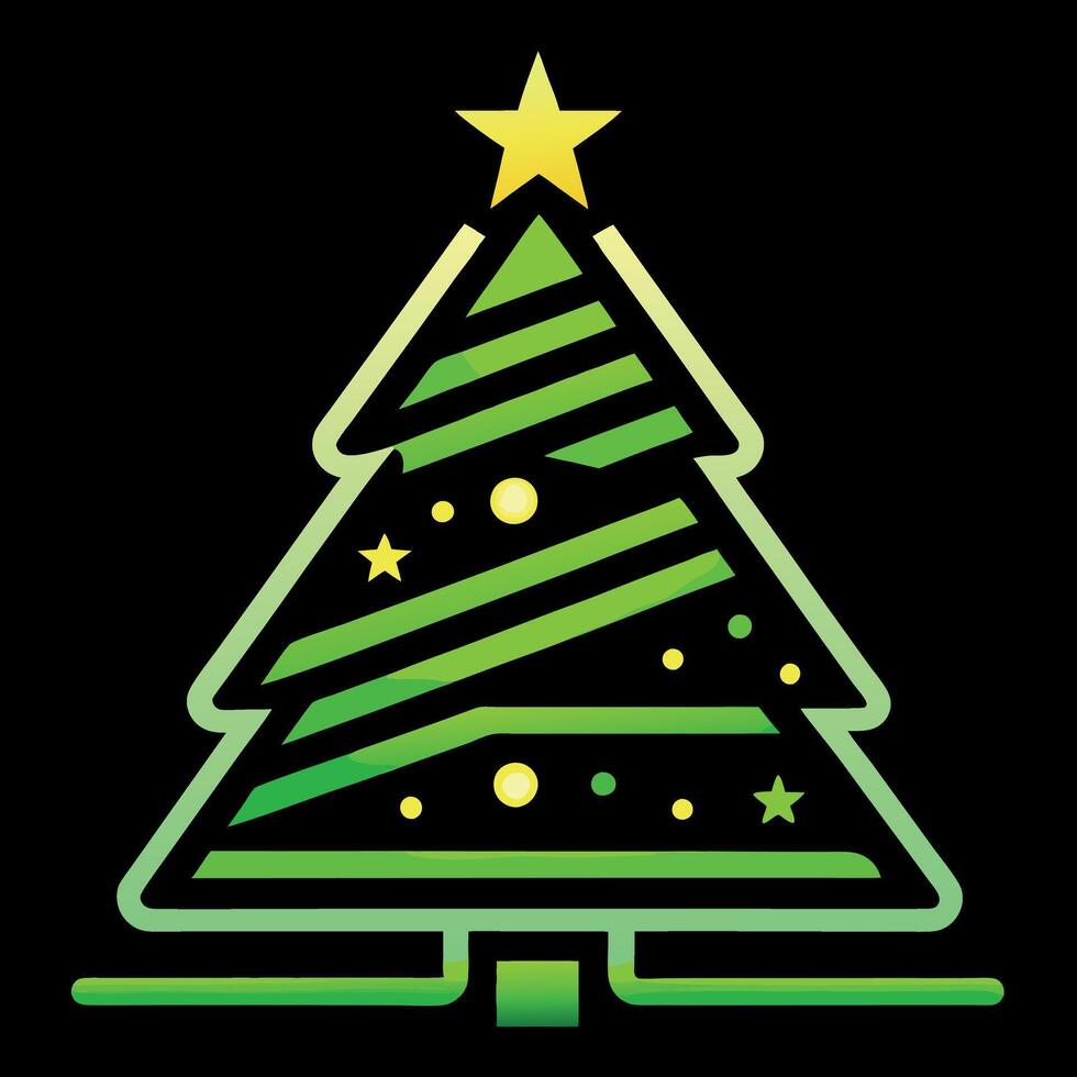 Christmas tree icon illustration vector