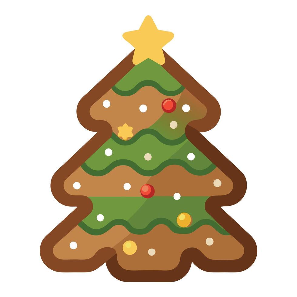 Christmas cookie icon vector