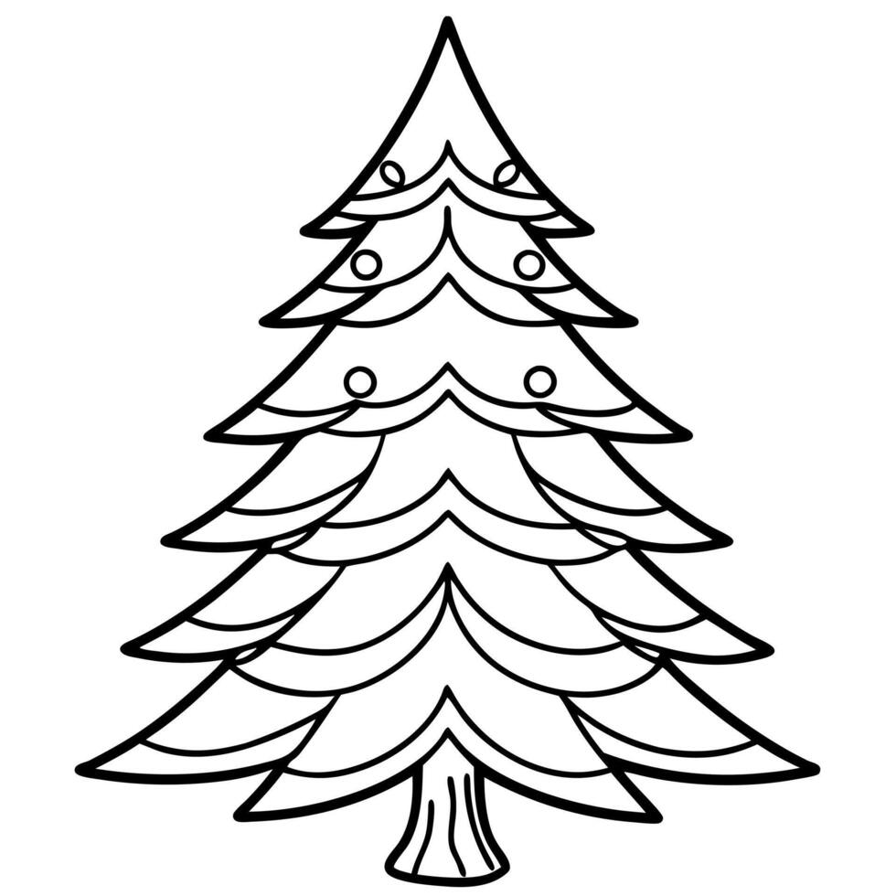 Green Pine. christmas winter tree Isolated on white background. Transparent . vector