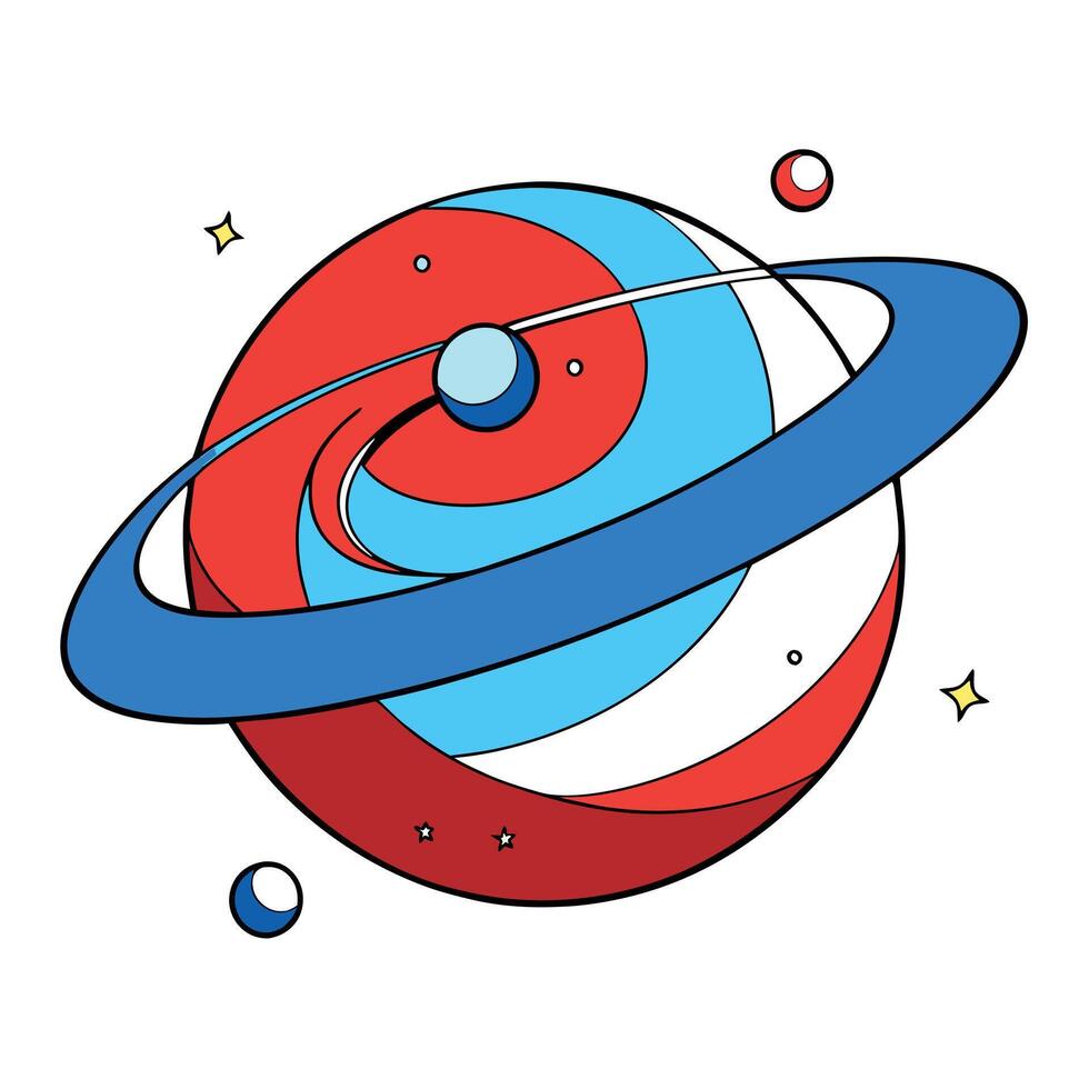 Red and blue spiral. Circle orbit rotation. abstract background with space for text. vector