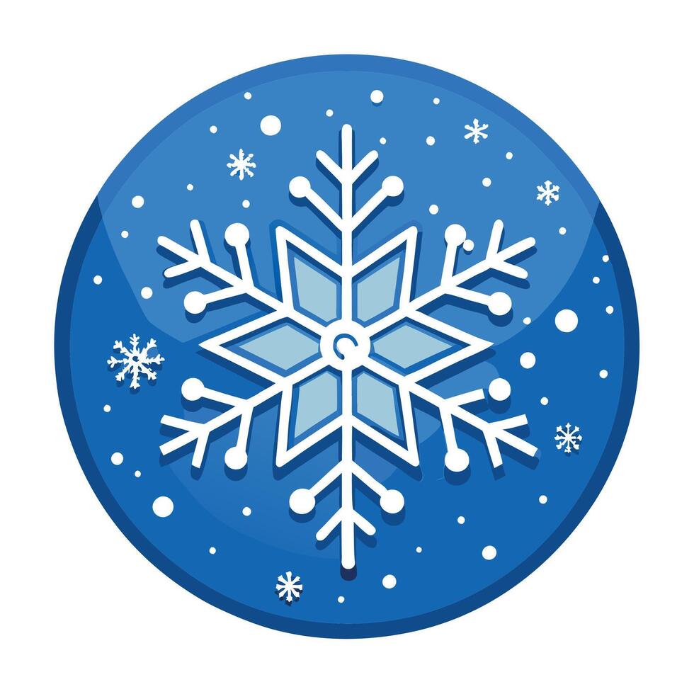 Snowflake in the night on blur bokeh background. Christmas and New Year concept. Christmas card. vector