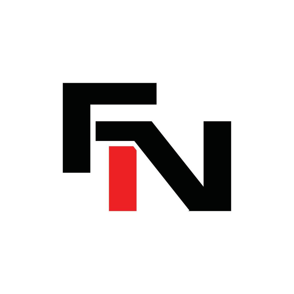 Letter FN Simple Icon Modern Technology Business Creative Design Logo vector