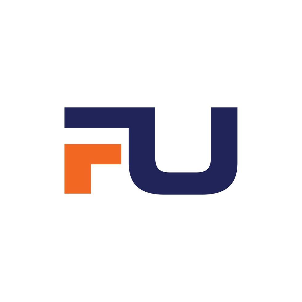 Initial FU Simple Icon Modern Business Creative Design Logo vector