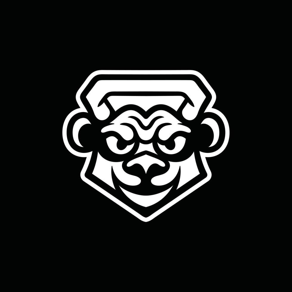 Head Panda Animal Geometric Modern Creative Design Icon Logo vector