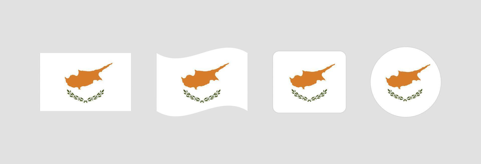 Cyprus flag. Set of Cyprus Flags Collection. vector