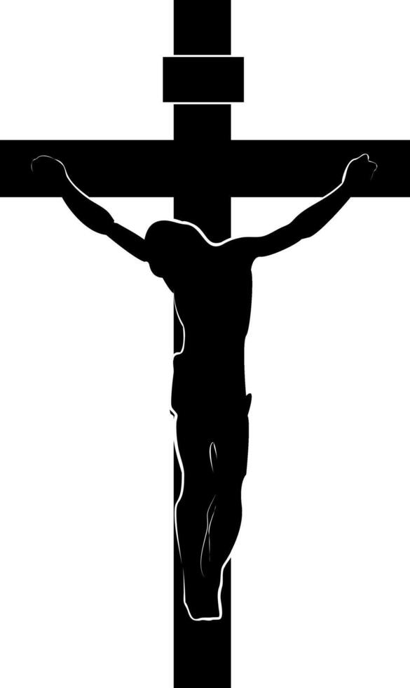 Crucifixion and resurrection of Jesus Christ. Religious cross. vector