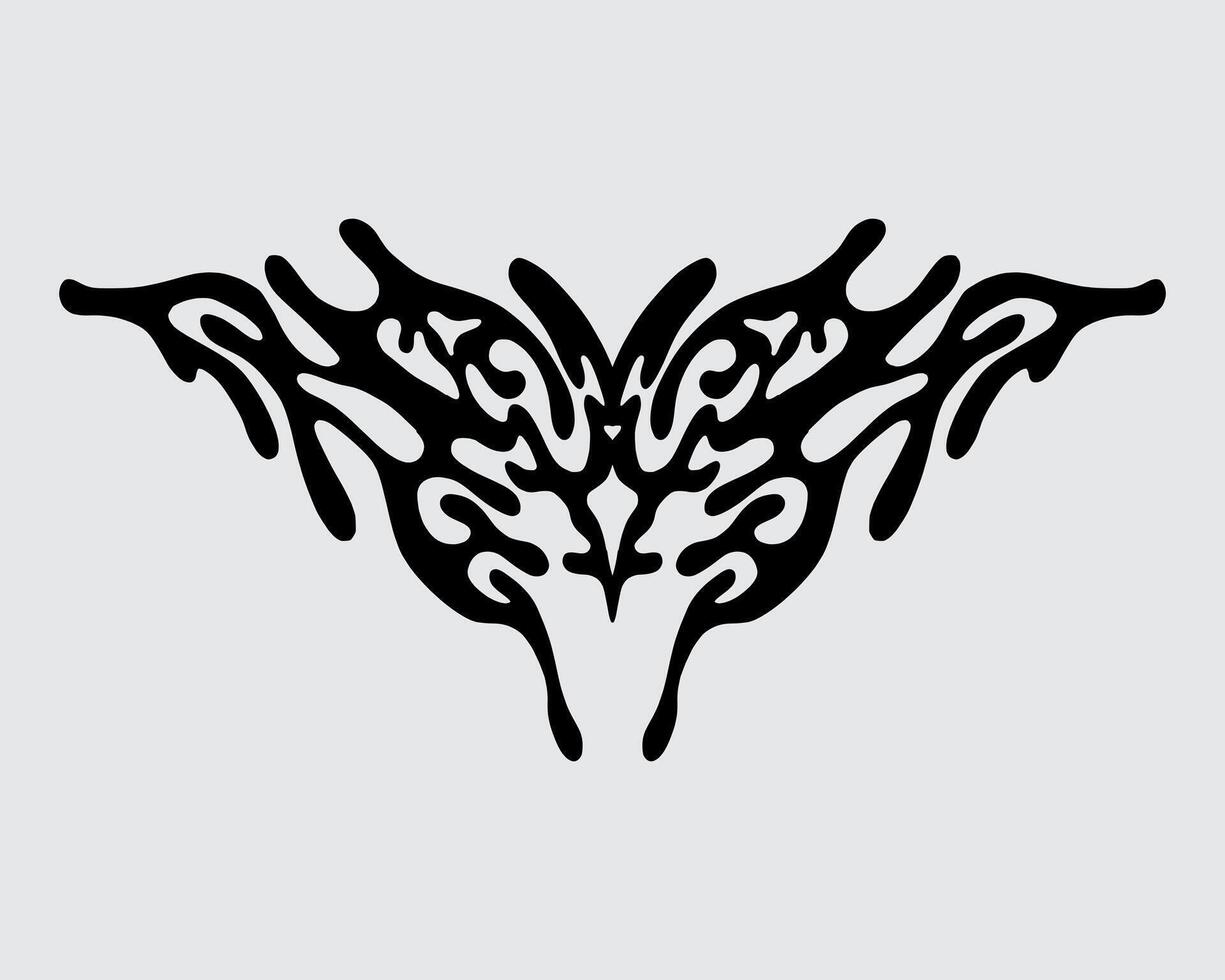 Abstract wings illustration acid brutalist streetwear element clip art cool tattoo ink, t shirt design clothing sticker editable vector