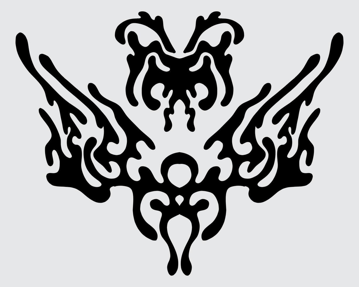 Abstract symmetry tribal wings illustration acid brutalist streetwear element clip art cool tattoo ink, t shirt design clothing sticker editable vector