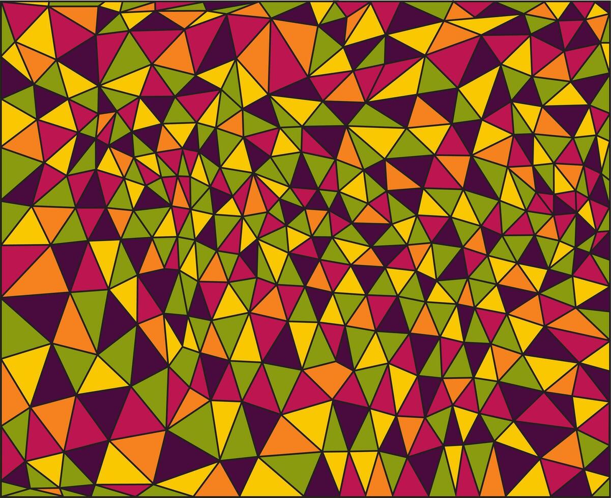 Orange, yellow, pink and green Background With Triangle Pattern, , Illustrations. Polygonal geometric triangle background. vector