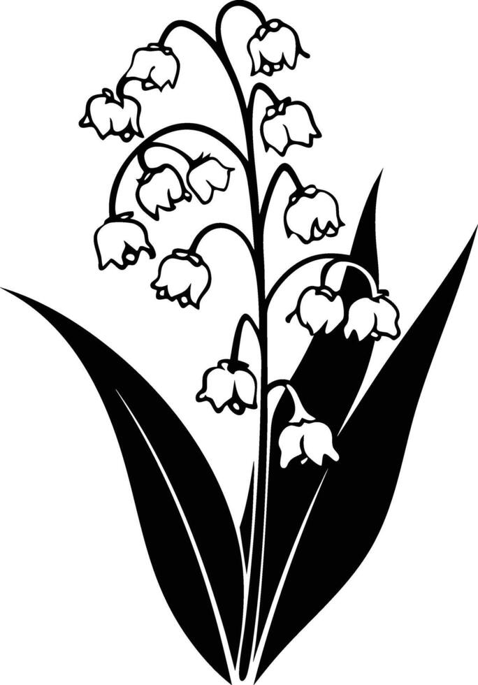 Lily of the valley clip art vector