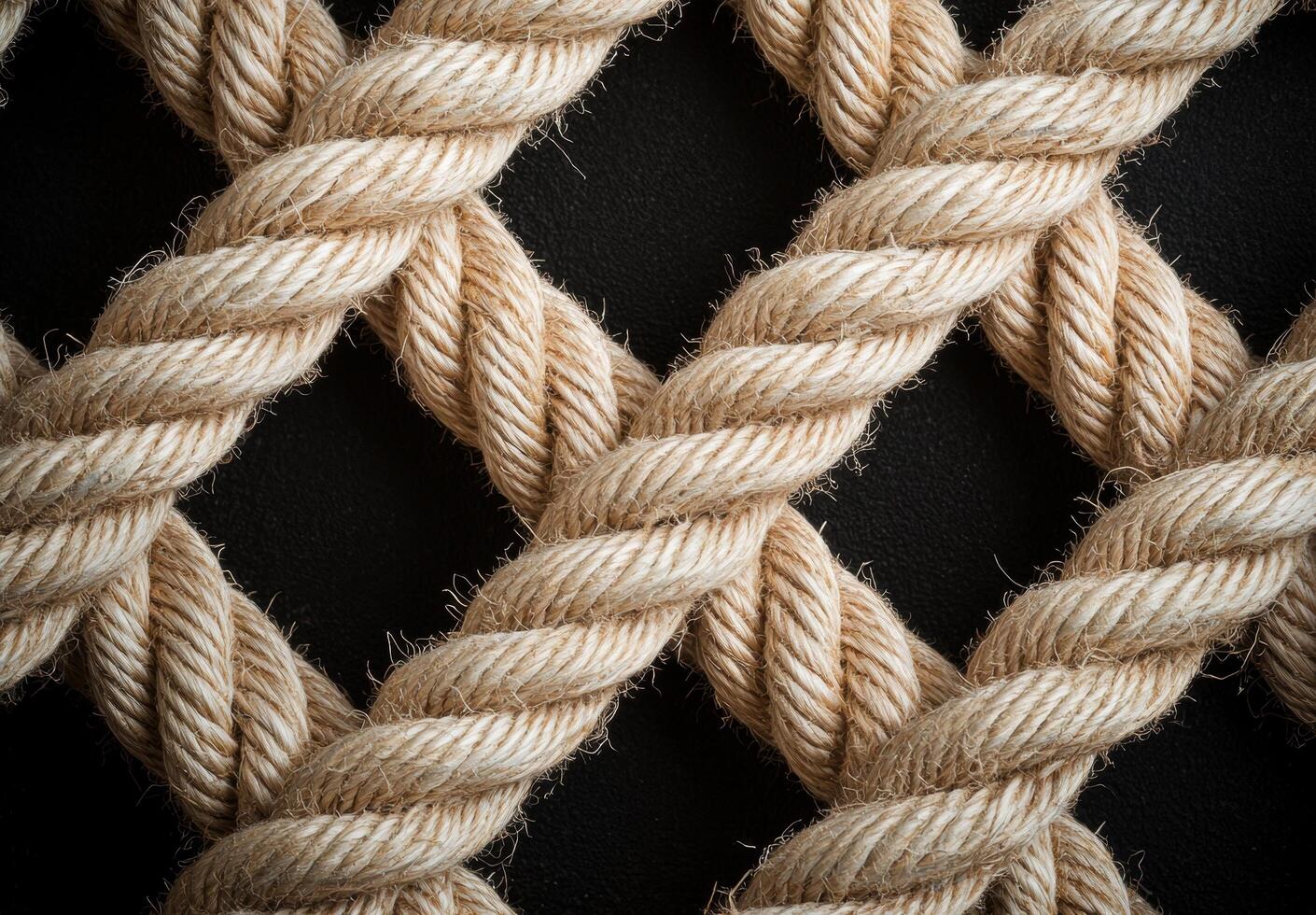 Intricate rope pattern in natural tones photo