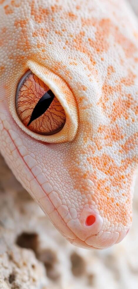 close up of a geckos eye photo