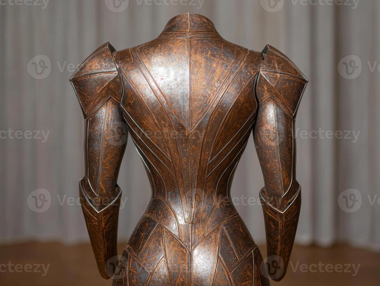 Ornate medieval armor with intricate patterns photo