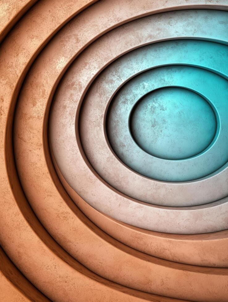 Concentric Circles in Warm and Cool Tones photo