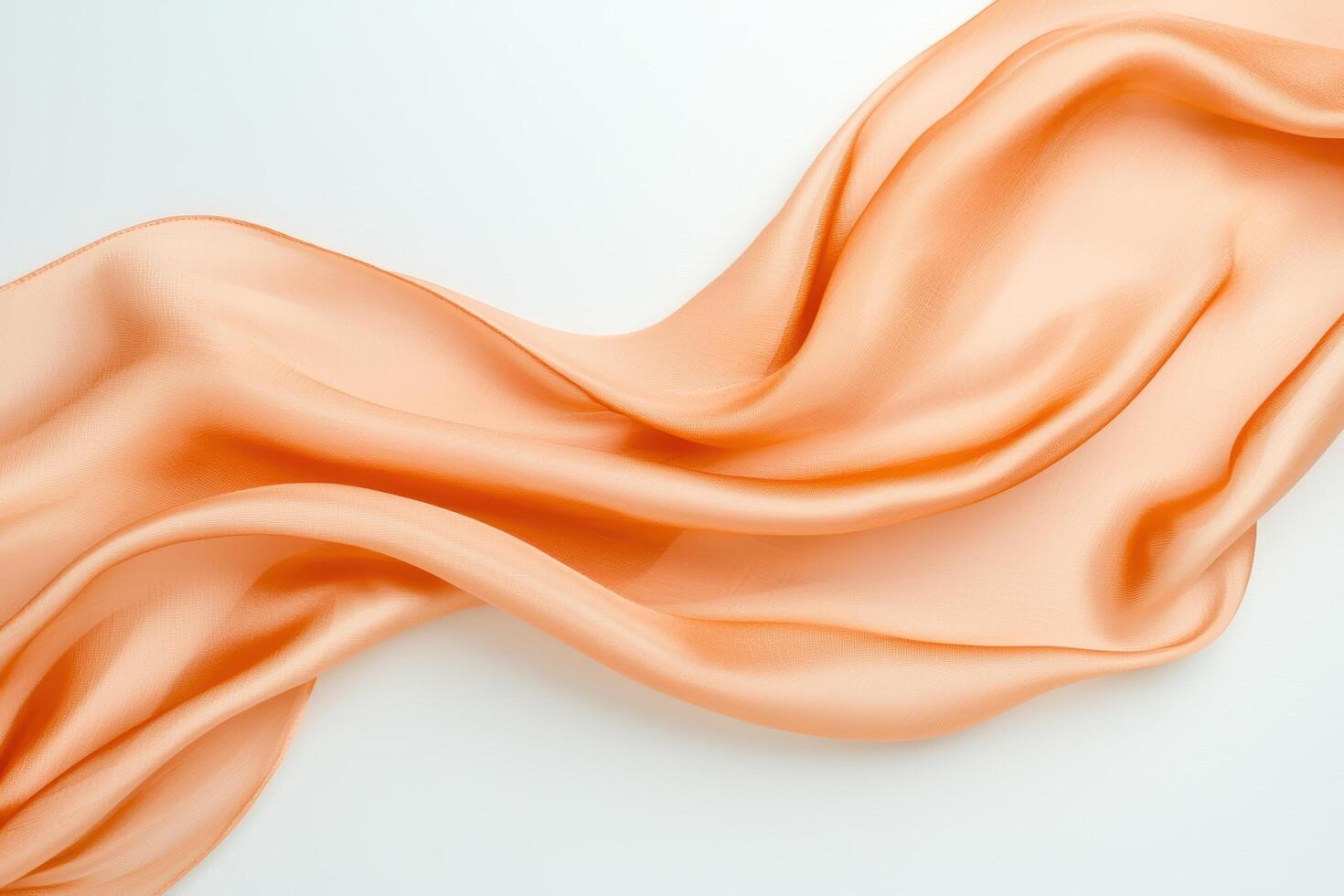 Flowing orange fabric photo