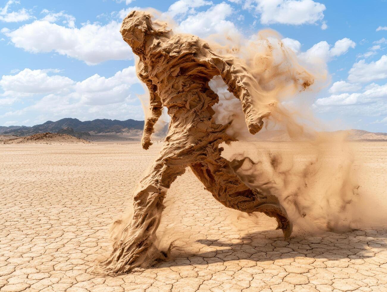 Powerful desert storm figure photo