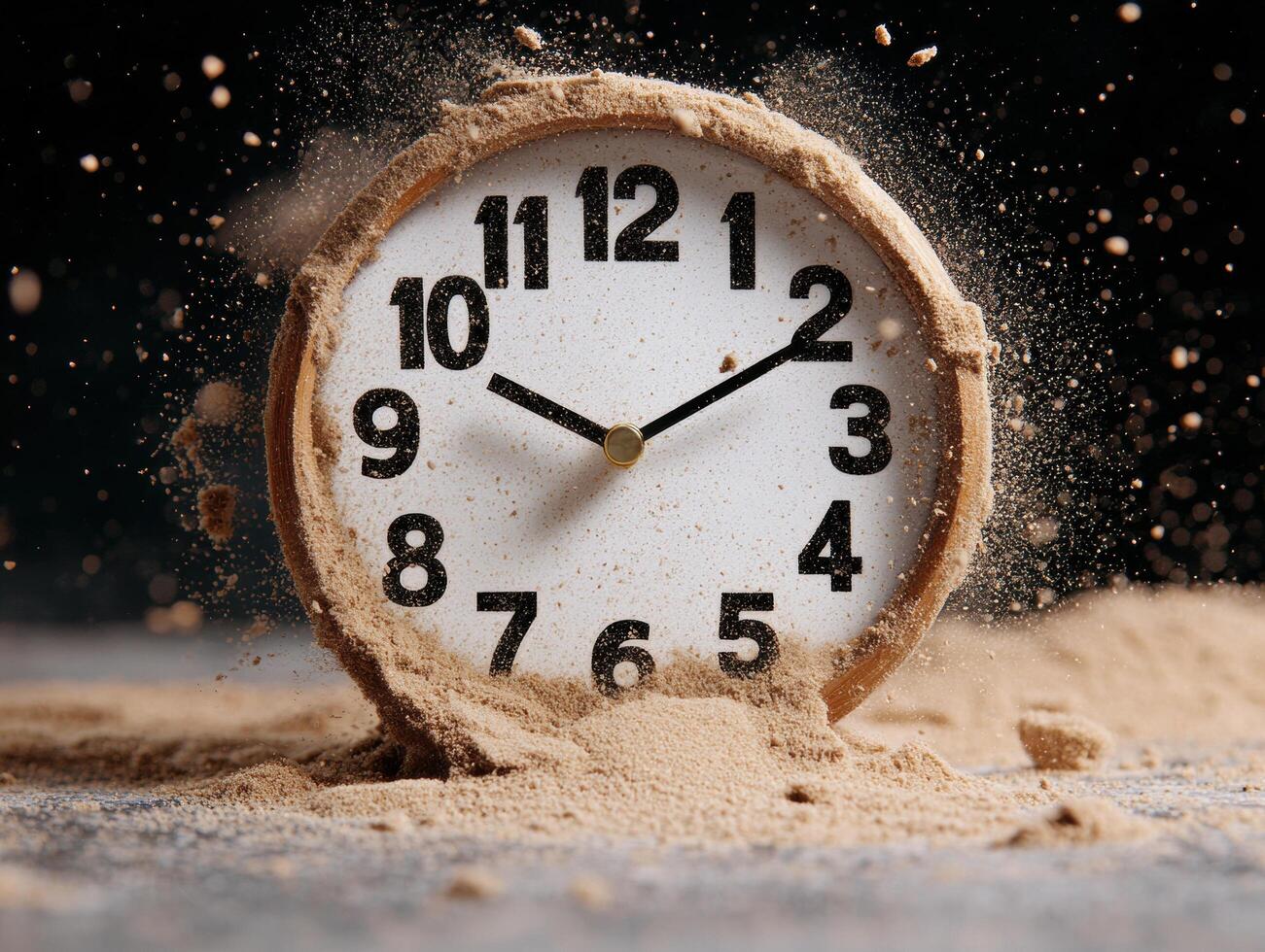 time passing by in the sand photo