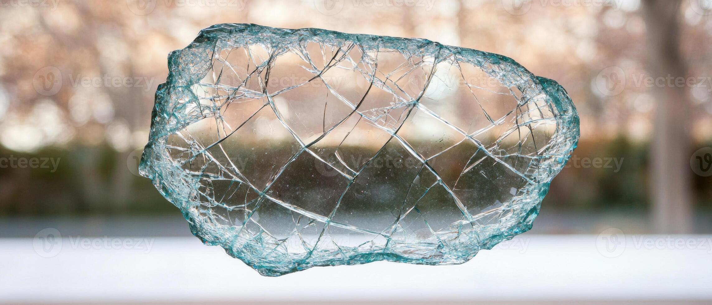 Shattered glass texture with abstract pattern photo