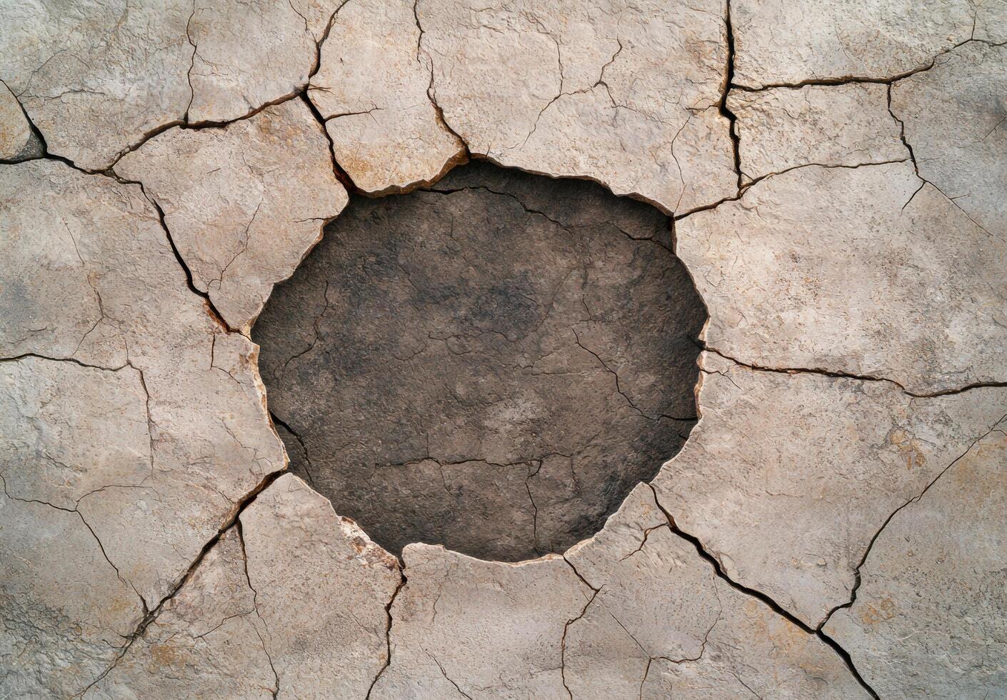 Cracked earth surface texture photo