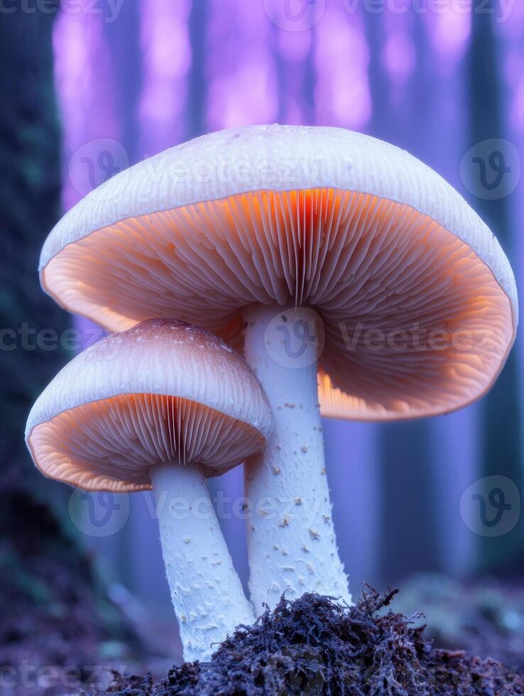 Vibrant mushroom in the forest photo