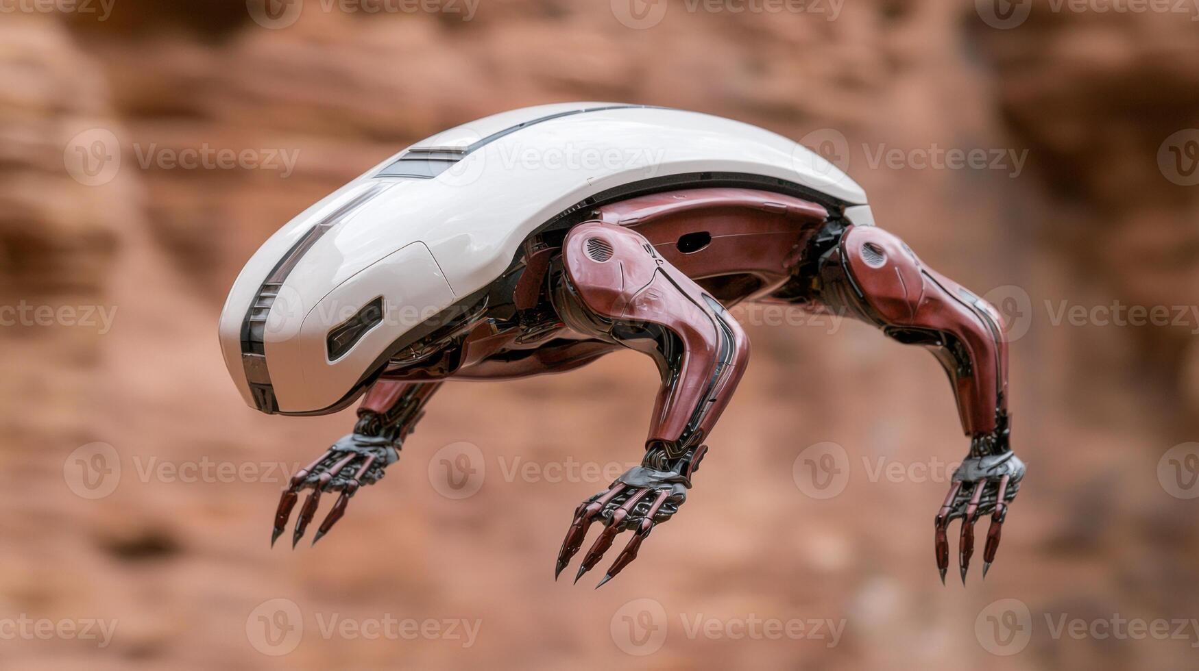 Futuristic robotic insect with claws photo